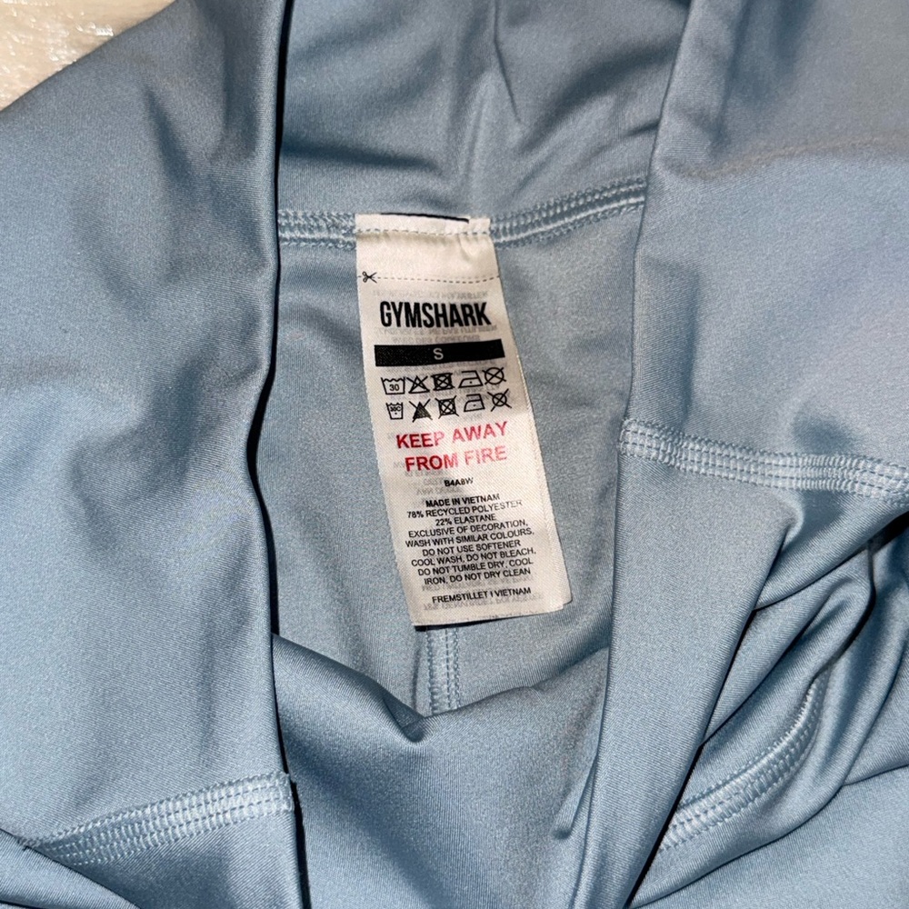 Gymshark Women's Slate Blue Bike Shorts - Picture 5 of 7